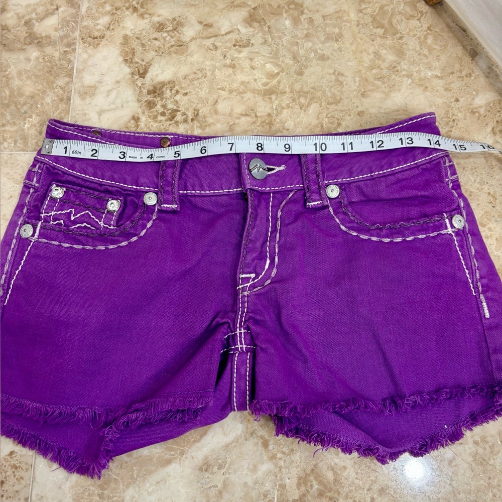 Miss Me Purple Women's Denim Shorts - Picture 5 of 7